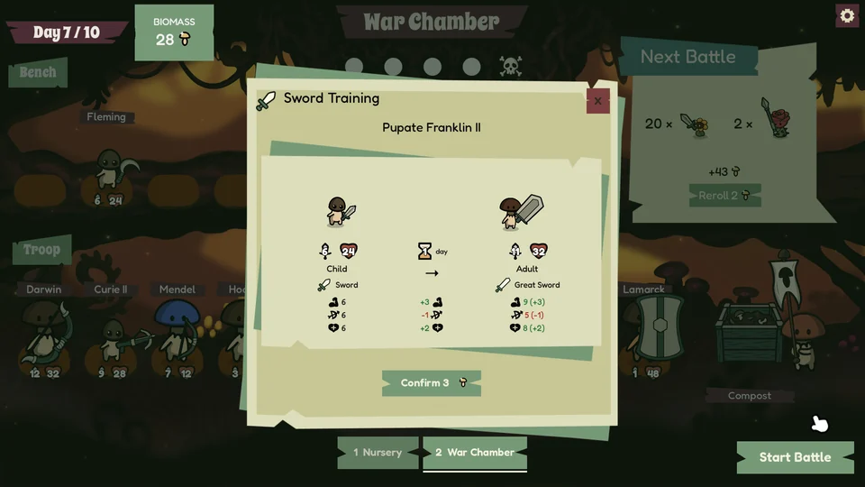 A Training comparison previews a Sword-wielding Child becoming a Great Sword Adult.